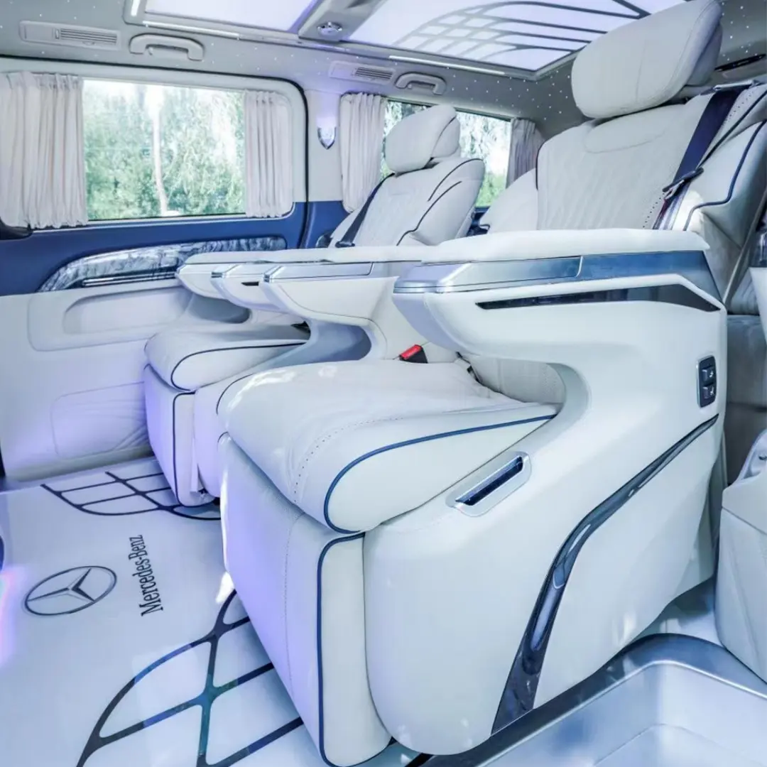 2023最新の自動変更高級バンシートベンツアルファードリクライニング電動VIPパイロットシート、タッチスクリーン付きカスタマイズされたカーシート