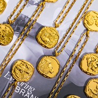 12 Constellations Zodiac Collier Simple Délicat 18k Or Pièce Pendentif Personnalisé Anniversaire Cadeaux Faits À La Main