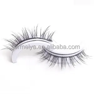 New Wholesale lady black 20mm natural False Eyelash Extensions Russian Strip Eyelashes with custom logo