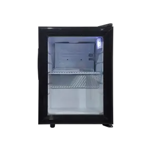 Meisda 21l compressor de porta de vidro mini refrigerador com impressão de tela