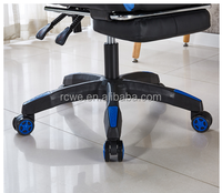 Chaise de jeu ergonomique réglable en hauteur, à prix direct usine, avec support lombaire, pivotant à 360 degrés, inclinable, en cuir