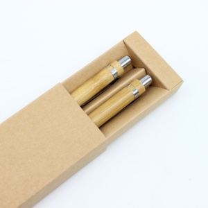 Bolígrafo de madera <span class=keywords><strong>con</strong></span> logotipo ecológico personalizado, set de <span class=keywords><strong>bolígrafos</strong></span> de bambú <span class=keywords><strong>con</strong></span> <span class=keywords><strong>estuche</strong></span> de regalo - Product Image 3
