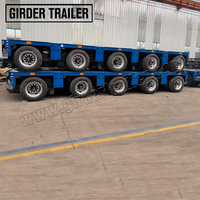 Remorque modulaire hydraulique de type Goldhofer, multi-essieux, plateau surbaissé pour le transport d'équipements lourds