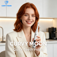 CURVY MOON Polisseur dentaire vibrant, appareil de blanchiment des dents, polisseur dentaire électrique intelligent pour les soins bucco-dentaires à domicile