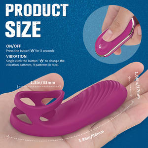 Vibrador Clitoriano Femenino de Doble Anillo con Control Remoto, Lubricante Incluido, Huevo Vibrador Compartible - Product Image 5