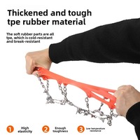 Crampons antidérapants en acier inoxydable à 11 dents pour chaussures de randonnée et de ski en hiver