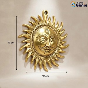 Sun <b>Wall</b> <b>Decor</b> Metal Circular Champagne Gold Bohemian Home Decoration Hanging Item - Product Image 3