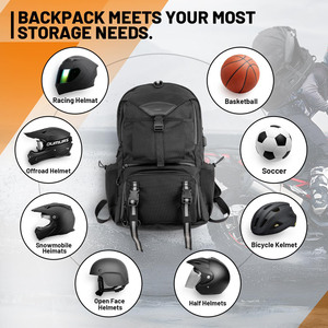 Échantillon gratuit Sac de casque de moto imperméable en fibre de carbone Sacs multifonctionnels à coque rigide Grande capacité Sac à dos pour motocycliste - Product Image 3