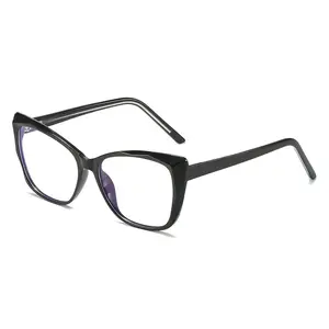 Kacamata Anti sinar biru pria dan wanita, kacamata optik Retro modis