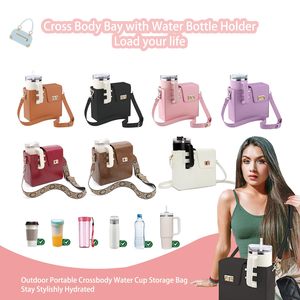 Purse Cup Holder Tumbler Purse Outdoor Crossbody Water Bottle Bag with Strap for Women with Water Bottle Pocket - Product Image 4
