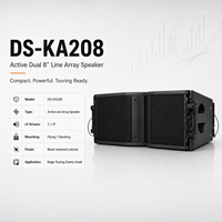 Système de sonorisation compact à double haut-parleur actif de 8 pouces, 500W-1000W, caisson de basses, grand haut-parleur DJ, équipement audio