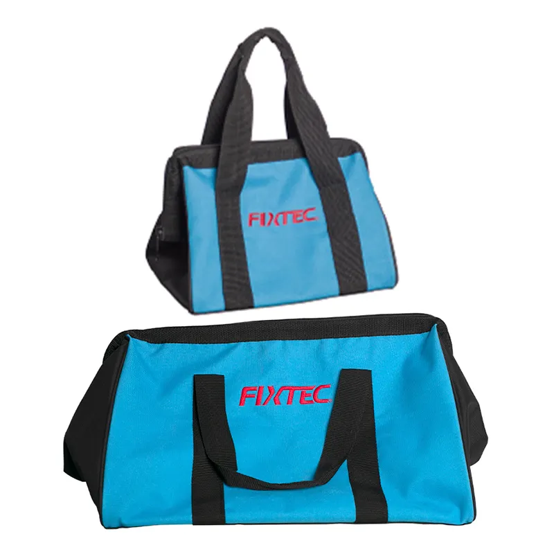 FIXTEC-mochila de lona para herramientas de construcción, bolsa de herramientas de 27x22x22cm 43x18,5x30cm