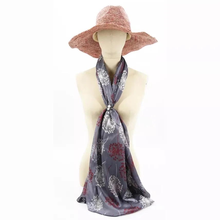 Lenço de primavera de chiffon para mulheres, fabricante profissional, lenços de seda