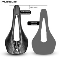 Plselis Selle de vélo de route légère et creuse 280g, design respirant, fixation universelle sur tube de selle, accessoire de cyclisme