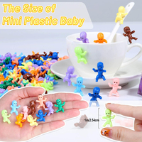 Minibebés Pequeños de Plástico Personalizados, Decoración de Recuerdo de Fiesta de 12 Colores para Baby Shower, Pascua, Acción de Gracias, Cubo de Hielo a Granel, Rey Pequeño