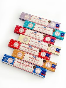 Bâtons d'encens authentiques Satya Sai Baba en bois de santal, naturels, roulés à la main, parfum de fleur jaune Nag Champa, yoga - Product Image 4