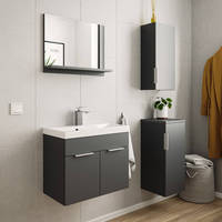Juego de Muebles de Baño Blancos de Estilo Simple Personalizados de Housen, para Montar en la Pared, con Cajones, Puertas con Bisagras y Espejo