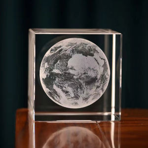 Cube 3D en cristal de Offre Spéciale nuages et gouttes de pluie, ornements de bureau, cadeau créatif de guérison - Product Image 5