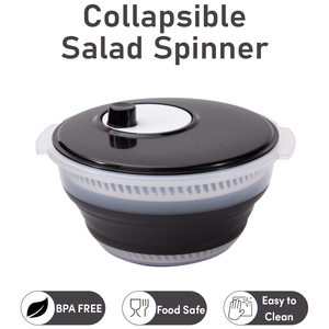 Centrifuga per <span class=keywords><strong>Insalata</strong></span> in Plastica Nera, Grande Scolapasta Manuale per Verdure per un'Efficiente Asciugatura di Lattuga e Frutta per una Alimentazione Sana - Product Image 1