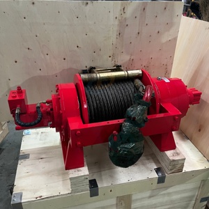 Winch Hidrolik Penarik Kabel Kawat Baja 10ton 20ton dengan Roller Fairlead/Penarik Kabel Kopling untuk Truk Derek Tugas Berat - Product Image 2
