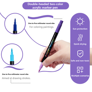 <span class=keywords><strong>Marcadores</strong></span> Acrílicos para Graffiti, Rotulador de Doble Punta para Metal, Plástico y Manualidades - Product Image 5