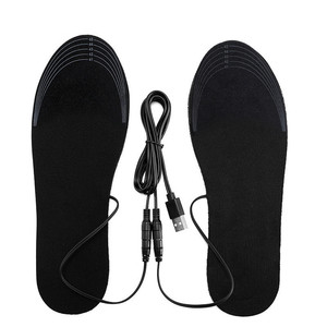 Plantillas calefactables eléctricas para zapatos, alimentadas por USB, unisex, negras, para calidez y protección contra el frío - Product Image 1
