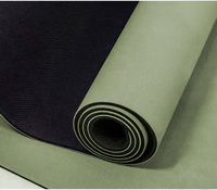 Tapis de yoga semi-circulaire antidérapant professionnel en PU givré et caoutchouc naturel de 4,5 mm pour Pilates