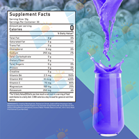 Créatine monohydrate en poudre avec électrolytes 2-en-1, complément pré-entraînement, vente en gros OEM, 300g, 30 portions