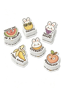 Pegatinas personalizadas económicas para uso promocional, aptas para vasos de plástico desechables, frutas, té, café y productos de vinilo. - Product Image 6