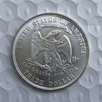 CC Ancienne pièce américaine Argent 1876 Trade Dollar Coin American Liberty Trade Coin États-Unis d'Amérique Collection Cadeaux