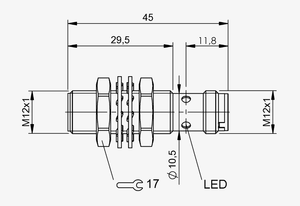 Capteur de proximité inductif MT-BALLUFF BES M12MD1-PSC60B-S04G M12 à montage encastré PNP NO 24V Positionnement industriel BES02WM - Product Image 2