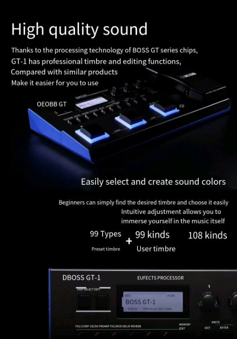 BOSS GT-1 & GX-100 Multi-Effects Pedals - Versatile Guitar