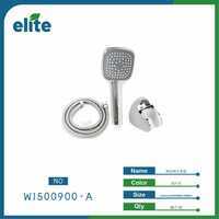Elite Shower Head Set 1.5m Hose Wall Mount Chrome Finish Contemporary Design Easy Installation - Product Image 1