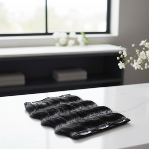 Ensemble d'extensions de cheveux superposées pour femmes, composé de quatre pièces. <span class=keywords><strong>Machine</strong></span> à tresser double couche pour des boucles naturelles et réalistes. - Product Image 2