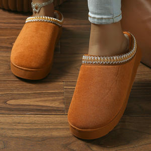 Chaussons pour femmes en toile de laine écologique, style fausse fourrure, confortables et chauds, utilisables toute l'année, y compris au printemps - Product Image 2