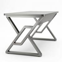 Table de jeu contemporaine en bois ergonomique et spacieuse, grand bureau d'ordinateur, station de travail stable avec structure de support en Z, pour la maison et le bureau