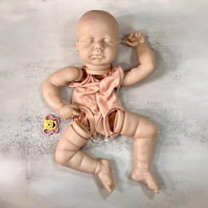 Boneca Realista Reborn Cokela 19 Polegadas LouLou Kit DIY Transfronteiriço Molde Embrião Branco <span class=keywords><strong>Silicone</strong></span> Macio PVC Geração-1 Cabelo - Product Image 3