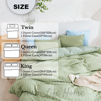 Parure de lit en polyester brossé texturé seersucker - Literie d'hôtel - Ultra-douce - Certifiée OEKO-TEX - OEM disponible - Moderne