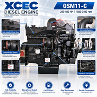 Moteurs diesel SCDC CUM QSM11 Série QSM11-C 290-400HP/1800rpm02100rpm 6 cylindres 11L avec ECU utilisés pour les machines de construction