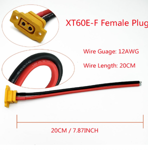 12 AWG <span class=keywords><strong>XT60</strong></span> E-F bảng điều chỉnh gắn kết nữ nối cáp <span class=keywords><strong>XT60</strong></span> xt90 nam mặt bích cắm pin dây nguồn cho RC LiPo pin FPV - Product Image 3