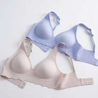 En stock Soutiens-gorge sexy pour femmes à décolleté plongeant en V, respirants, sans armatures, avec bandes en caoutchouc souple sans couture et maintien doux