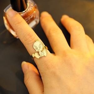 Anello per Bambini <span class=keywords><strong>con</strong></span> Personaggi dei Cartoni Animati, Personalizzabile <span class=keywords><strong>con</strong></span> <span class=keywords><strong>Nome</strong></span> <span class=keywords><strong>Inciso</strong></span>, Gioielli Delicati per Donne, Regalo in Acciaio Inossidabile Dorato per Uomini - Product Image 5