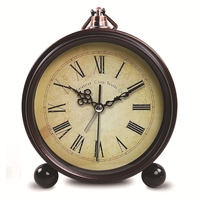 Retro Vintage Metall-Wecker Geräuschloser Nacht-Tischuhr Europäischer Einfacher Nachttisch-Wecker für Zuhause Schlafzimmer Studenten-Geschenk