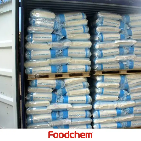 Toptan tedarikçi 25 kg/torba marka gıda sınıfı sitrik asit tozu