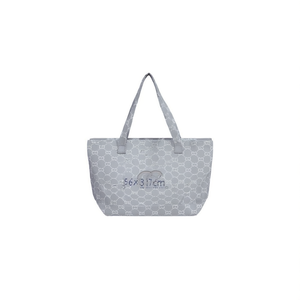 Sac fourre-tout imprimé numériquement avec motif lettre CC, 56x36x17cm, avec petite pochette, sac de plage - Product Image 1