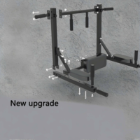 Barre de traction murale multifonctionnelle réglable en acier, amovible, réversible, pliable et portable, avec extension et contraction des bras