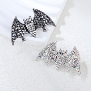Accesorio de ropa de ramillete de Halloween broche de murciélago de diamantes de imitación de aleación con serigrafía - Product Image 5