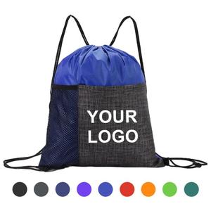 Custom Logo <b>Drawstring</b> Bag Eco-friendly Waterproof Polyester <b>Backpack</b> Promotional Gifts Fitness - Product Image 4