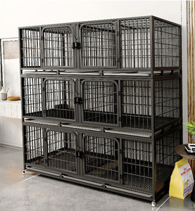 Black <b>Wire</b> <b>Mesh</b> Welded Structure Cube Dog Crate with Installation Support Bracket Foldable <b>Wire</b> <b>Mesh</b> Cage 60x40x40cm - Product Image 2