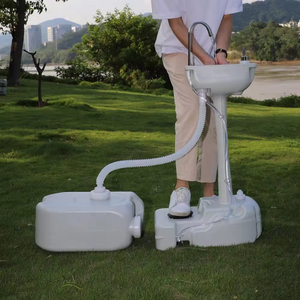 อ่างล้างมือสำหรับตั้งแคมป์แบบพกพาปั๊มเท้า HDPE ใหม่ - Product Image 5